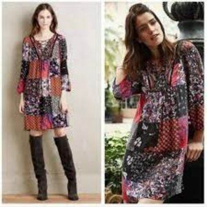 Anthropologie Arcata patchwork dress NWT